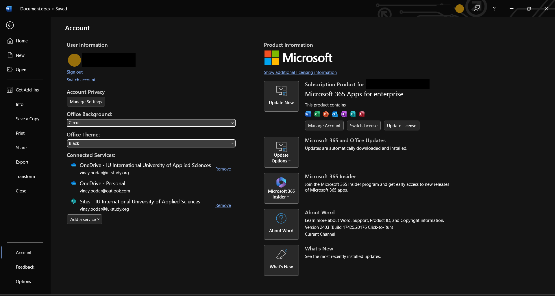 "themes in microsoft office"